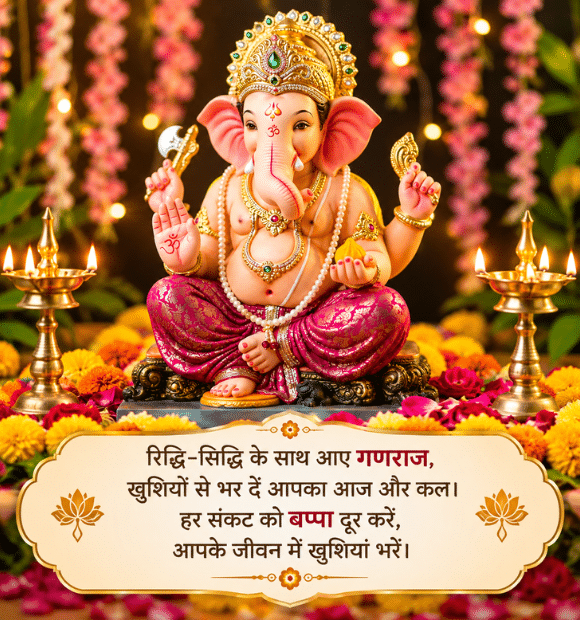 Ganesh Chaturthi Wishes: गणपति बप्पा के लिए सुंदर शुभकामनाएं और Shayari 2 ganesh chaturthi shayari