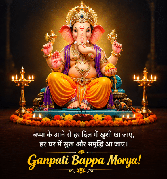 Ganesh Chaturthi Wishes: गणपति बप्पा के लिए सुंदर शुभकामनाएं और Shayari 1 ganesh chaturthi wishes
